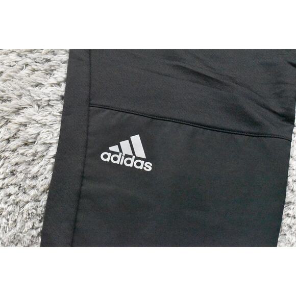 Adidas Men's Black Polyester Skinny Sweatpants 2XL Pull On Solid Gym Lounge - Picture 8 of 12